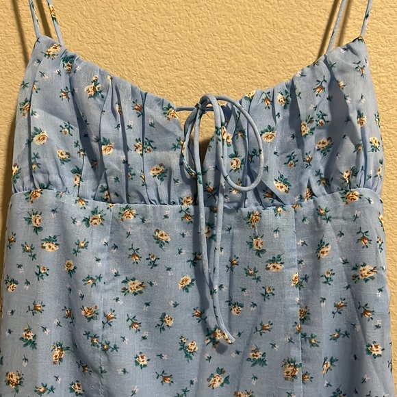 Princess Polly Light Blue Floral Mini Dress - Picture 4 of 14